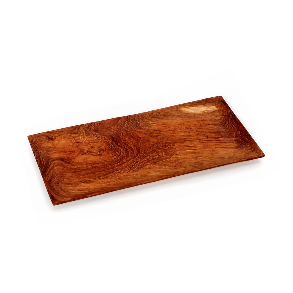 Assiette sushi bois de teck marron 31x15x2cm Assiette sushi bois de teck marron 31x15x2cm