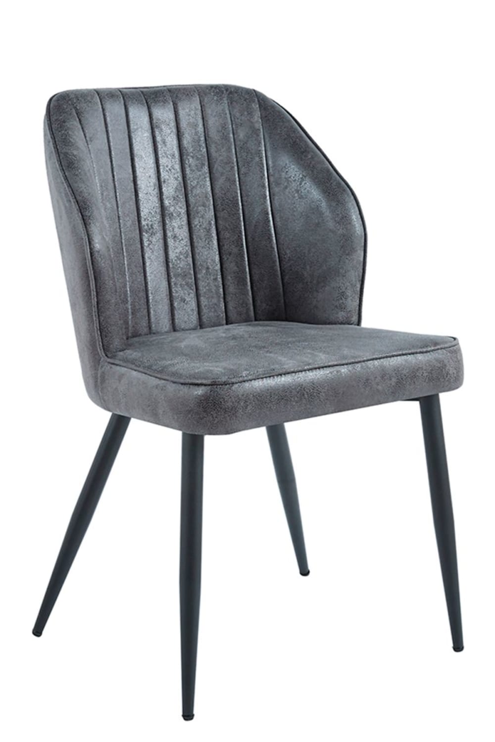 Silla en color gris de estilo boho en polipiel