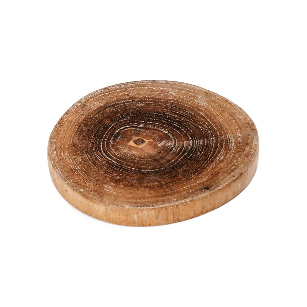Bazar Bizar Sous-verre en bois de teck de couleur marron 10 x 10 x 1 cm style bord de mer Beige