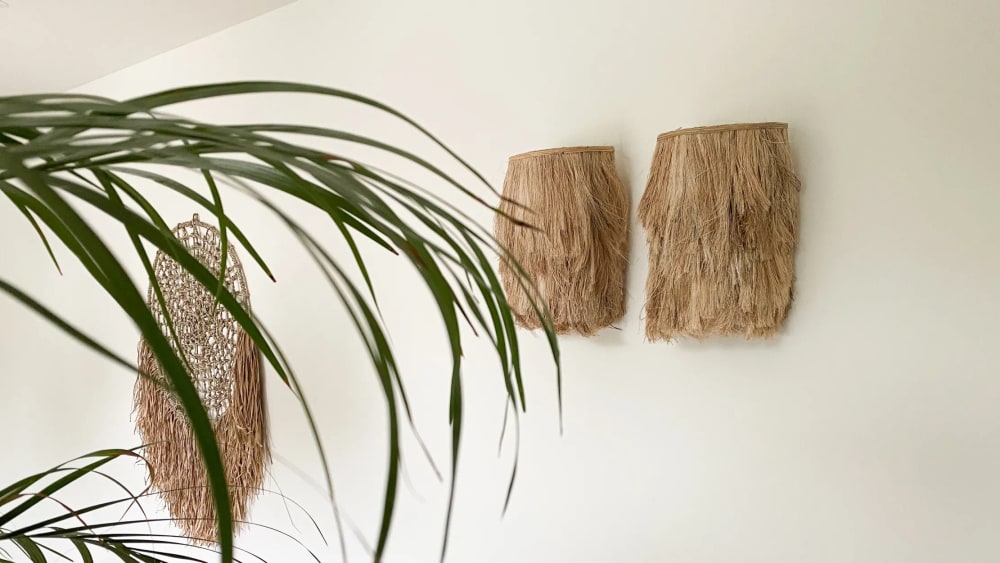 Aplique de hierba en marrón 20x17x35cm - Maisons du Monde
