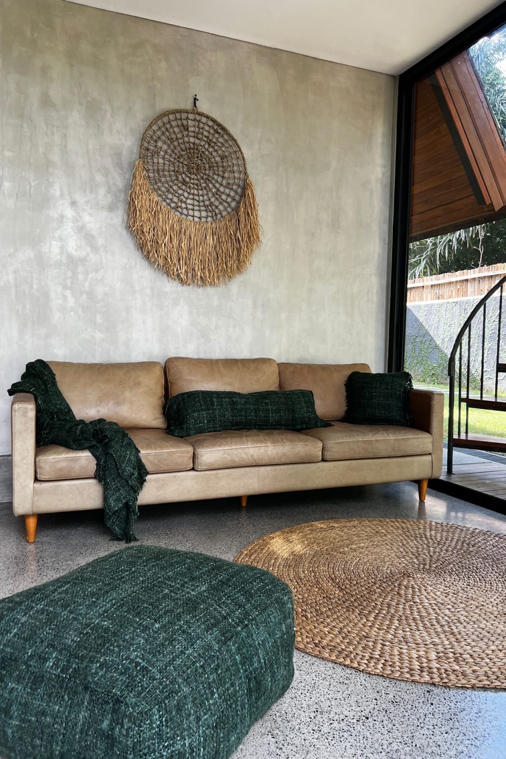 Baumwollkissenbezug in grün, 35x100x10cm - Maisons Du Monde