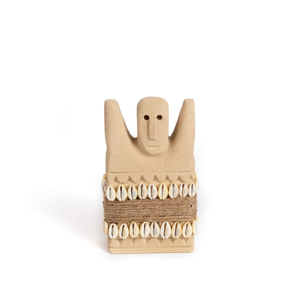 Estatua de arenisca marrón 8x4x14cm