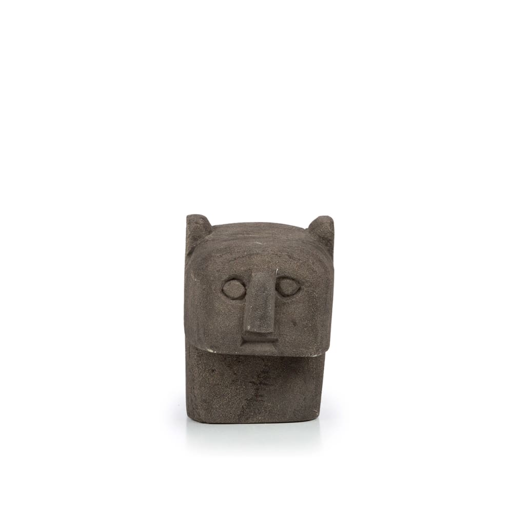 Estatua de arenisca gris 6x7x9cm