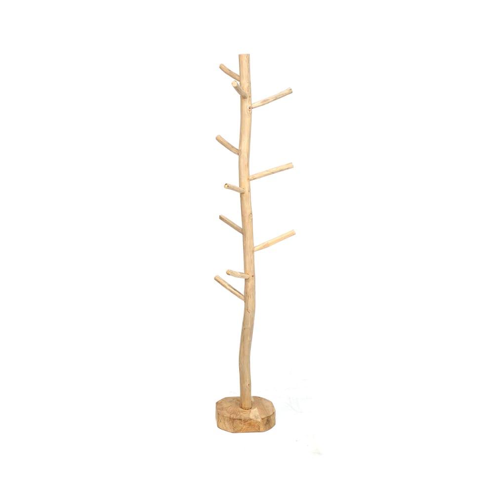 Attaccapanni in legno di teak naturale 25x25x160 cm - Bazar Bizar