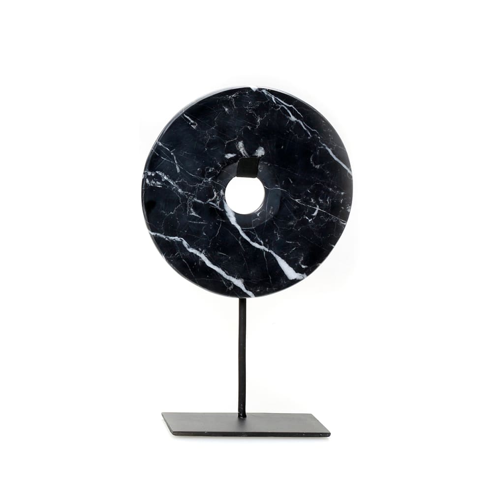 Objeto decorativo de mármol en negro 20x9x35 cm