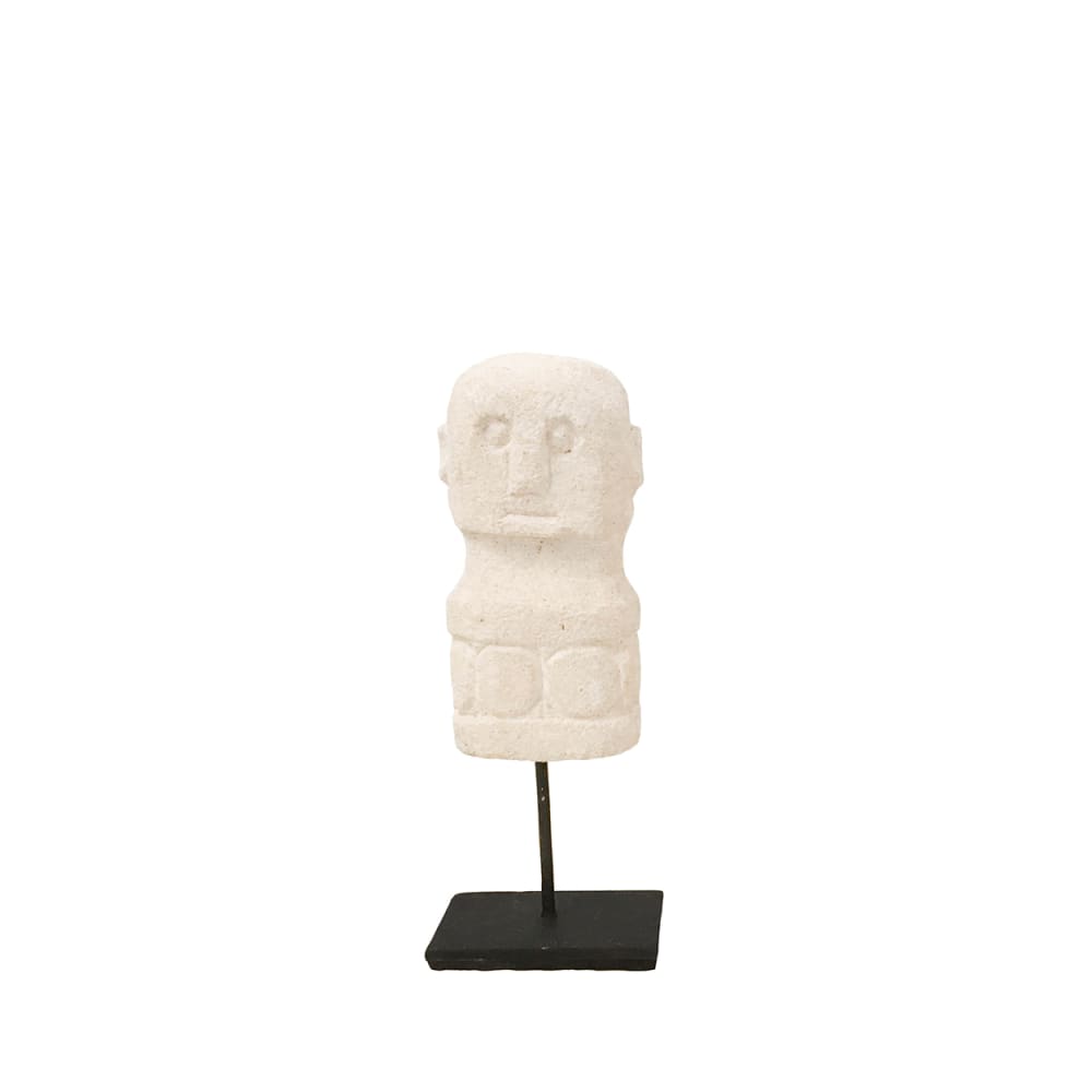 Dekorationsgegenstand aus sandstein in braun, 7x4x17cm - Maisons