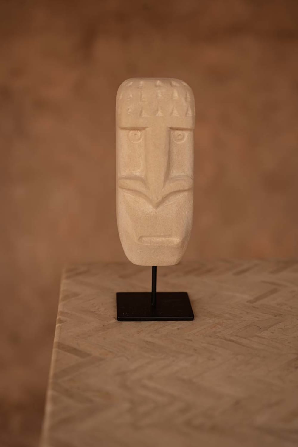 Objeto decorativo de arenisca en marrón 5x6x19 cm - Maisons du Monde