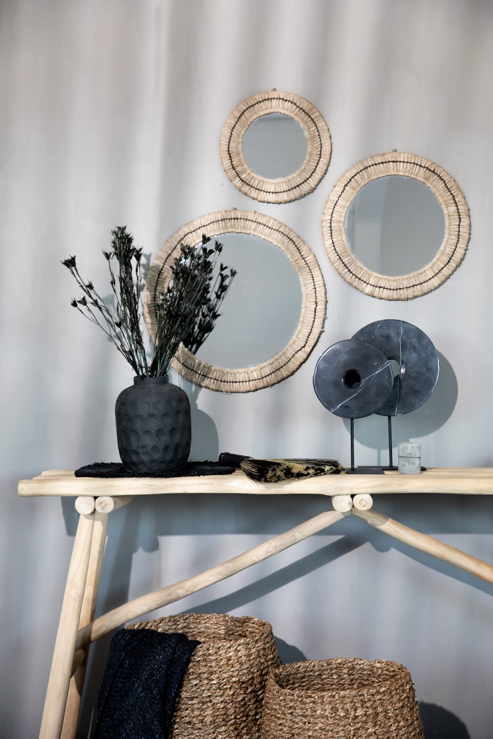 Objeto decorativo de mármol en negro 25x9x40 cm - Maisons du Monde