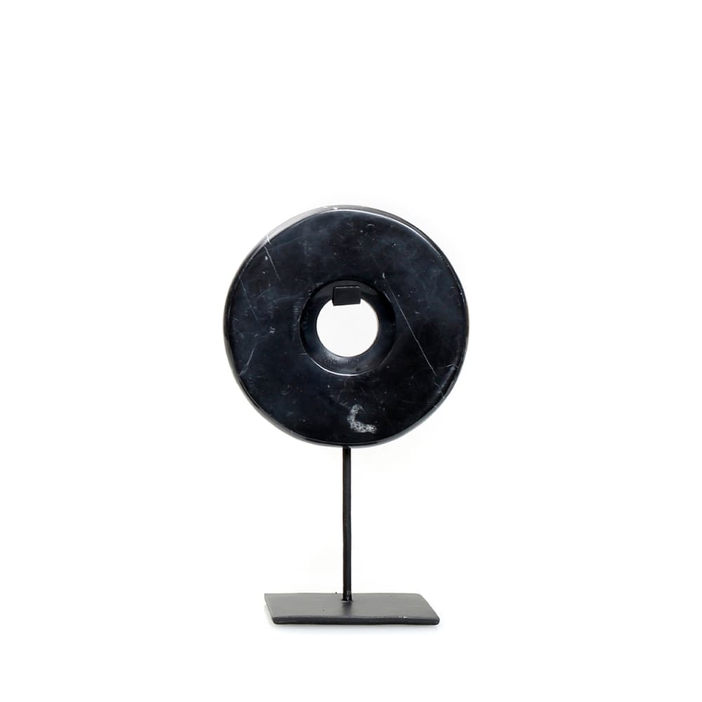 Objeto decorativo de mármol en negro 15x7x25 cm