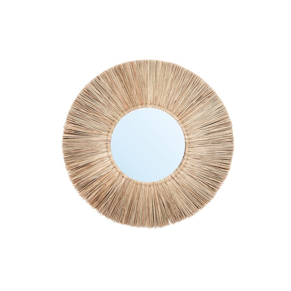 Miroir herbe et verre marron 50x50x5cm