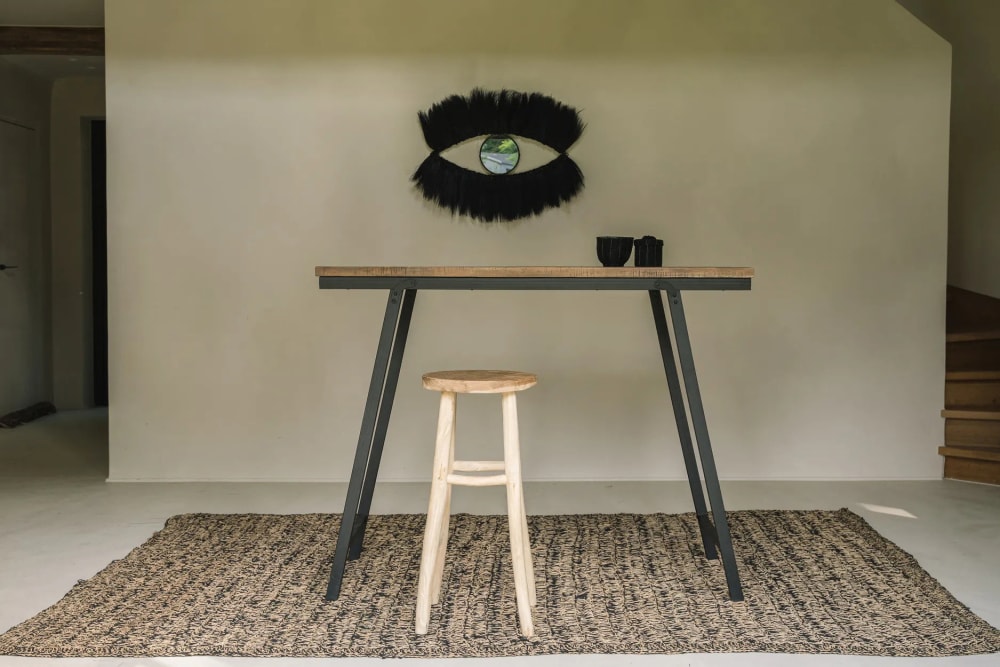 Espejo de fibra vegetal en marrón 100x2x60 cm - Maisons du Monde