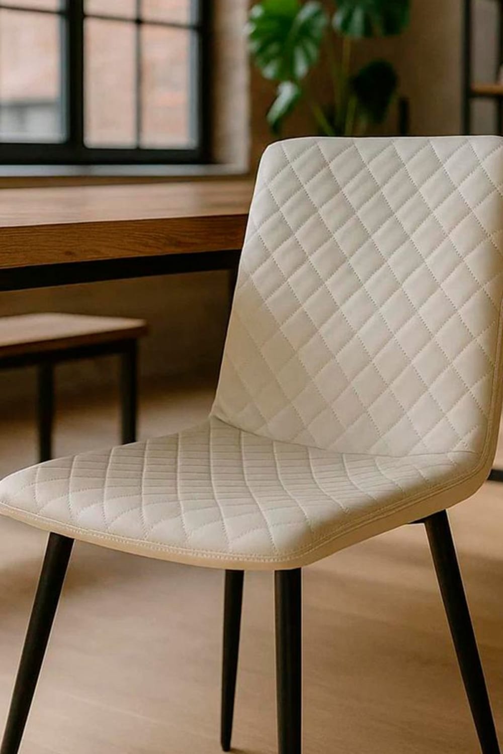 Silla en color blanco de estilo en polipiel - Maisons du Monde