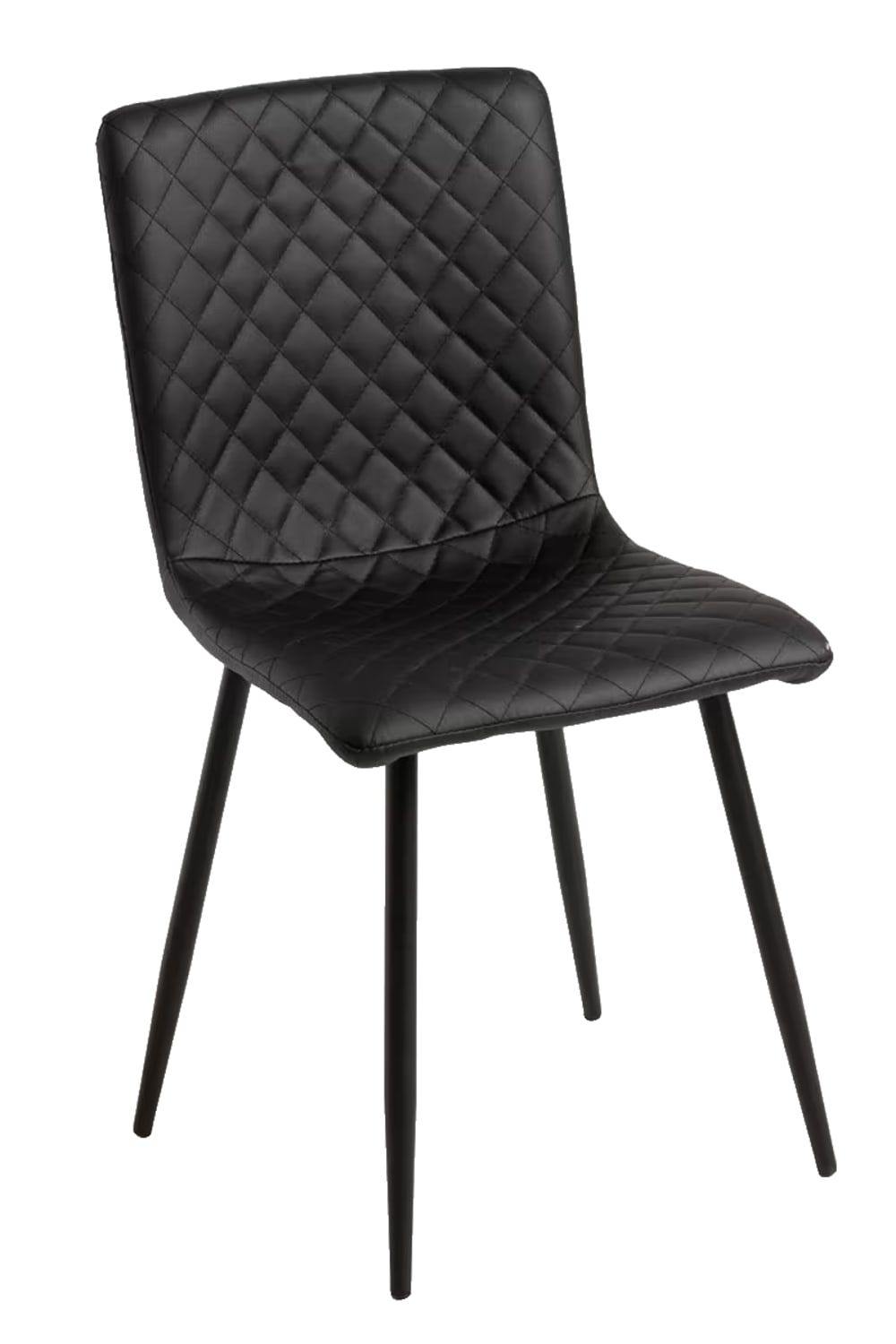 Silla en color negro de estilo en polipiel