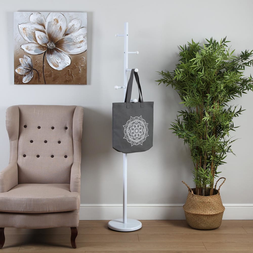 Perchero de pie para entrada o pasillo en metal blanco - Maisons du Monde