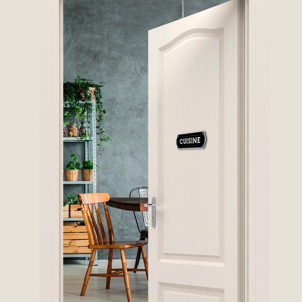 Plaque de porte cuisine en métal 19x7,5cm - Maisons du Monde