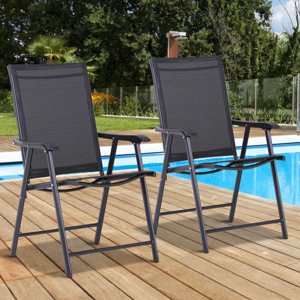 Set 2 sillas plegables 58x64x94 cm negro - Maisons du Monde