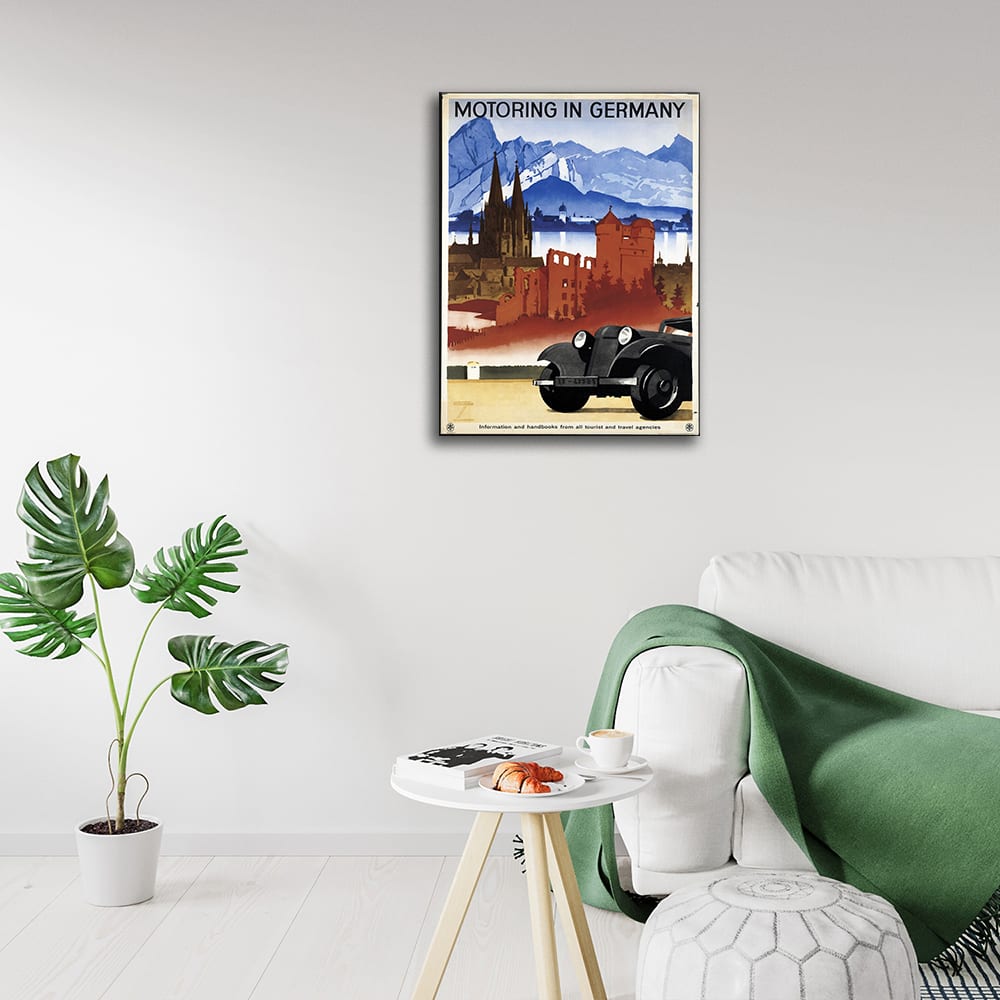 Poster turistico Motoring in Germany cm. 50x70 - Legendarte