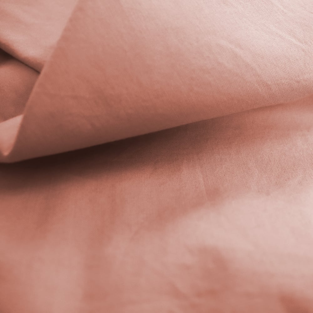 Drap-housse uni en coton lavé nude — vue 4