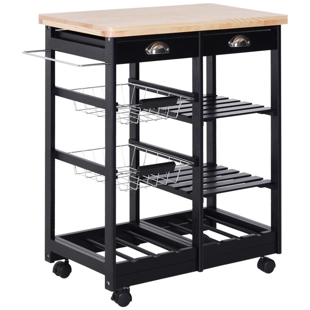Carro de cocina 74x37x76cm negro