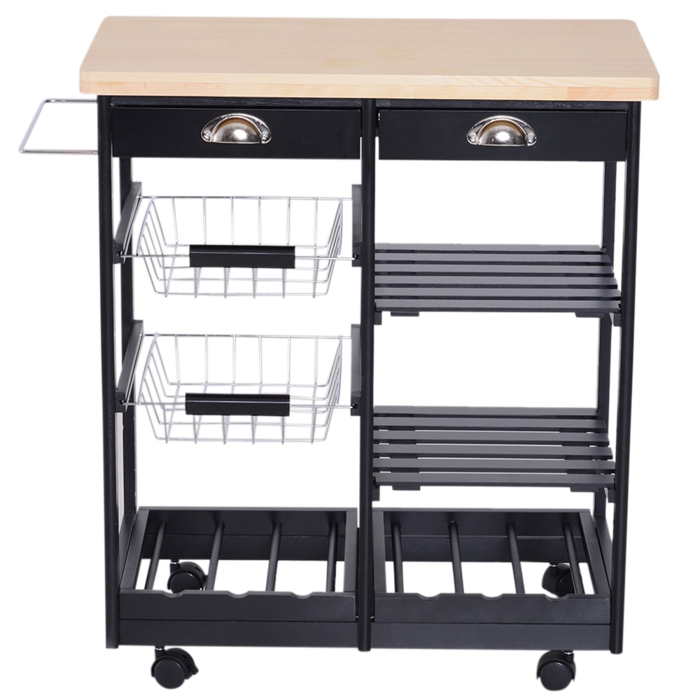 Carro de cocina 74x37x76cm negro - Maisons du Monde