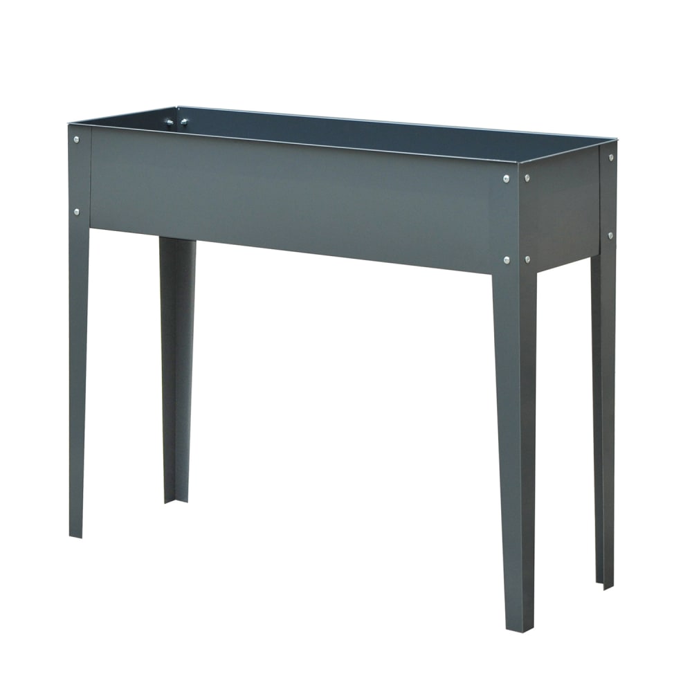Jardinera elevada 100x30x80cm gris oscuro