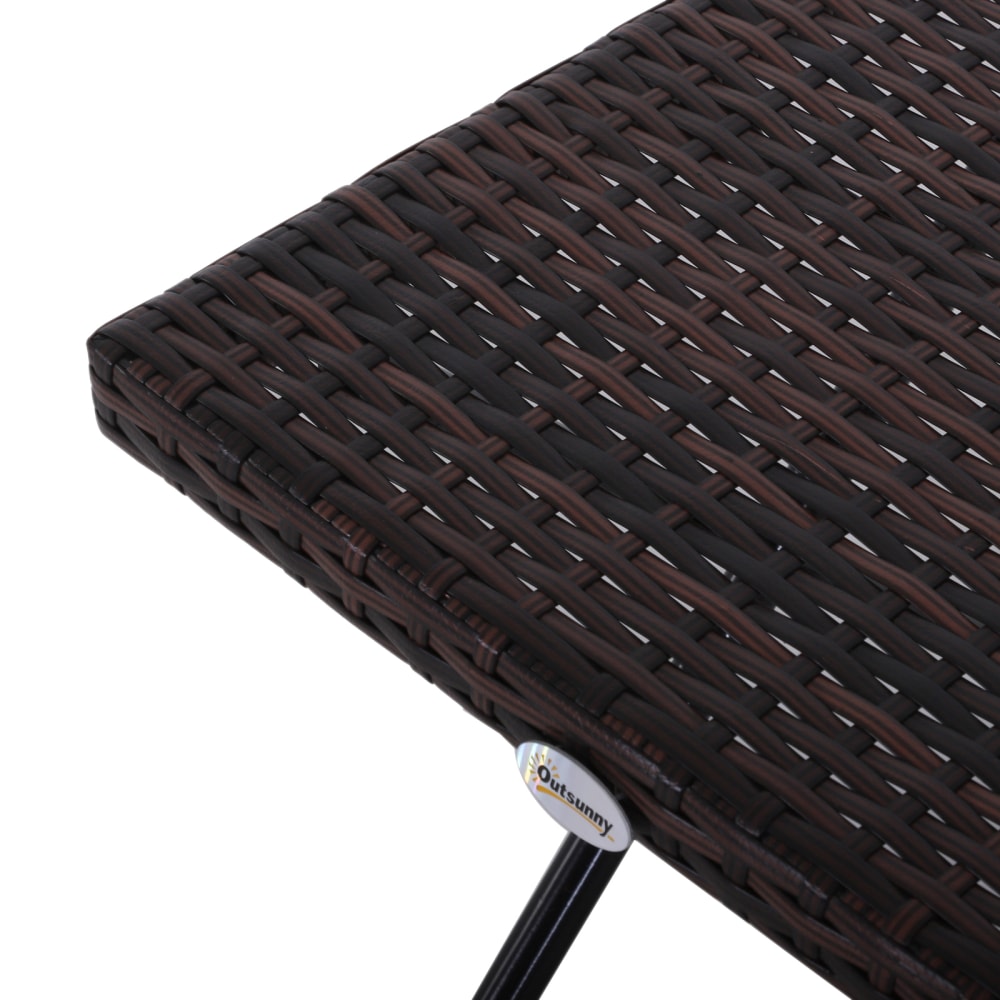 Mesa cuadrada plegable 40x40x40 cm marrón - Maisons du Monde