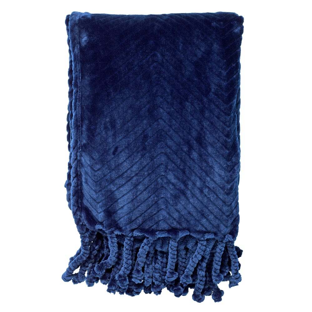 Plaid bleu 140x180 cm - Maisons du Monde