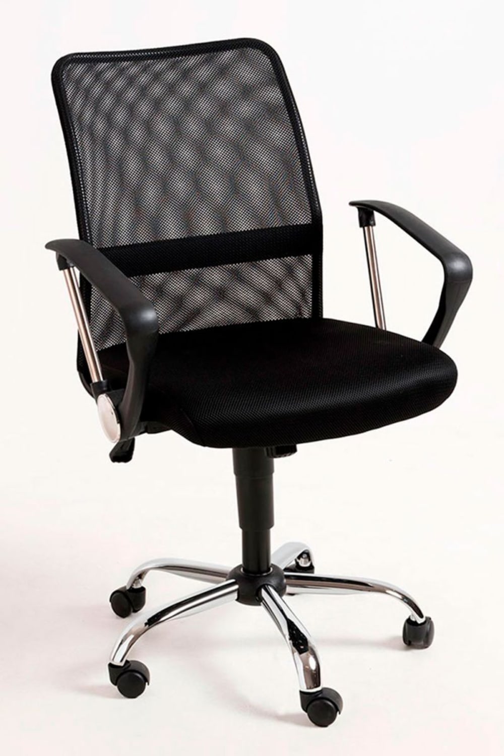 Silla en color negro de estilo home office en tela