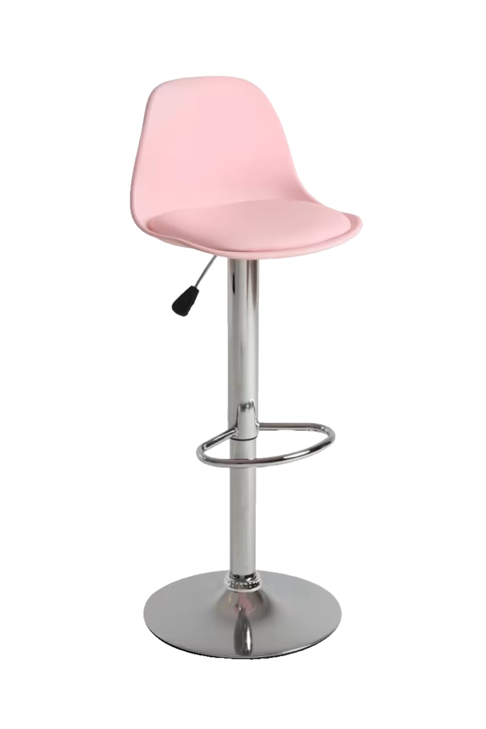Taburete rosa vanguardista en polipiel