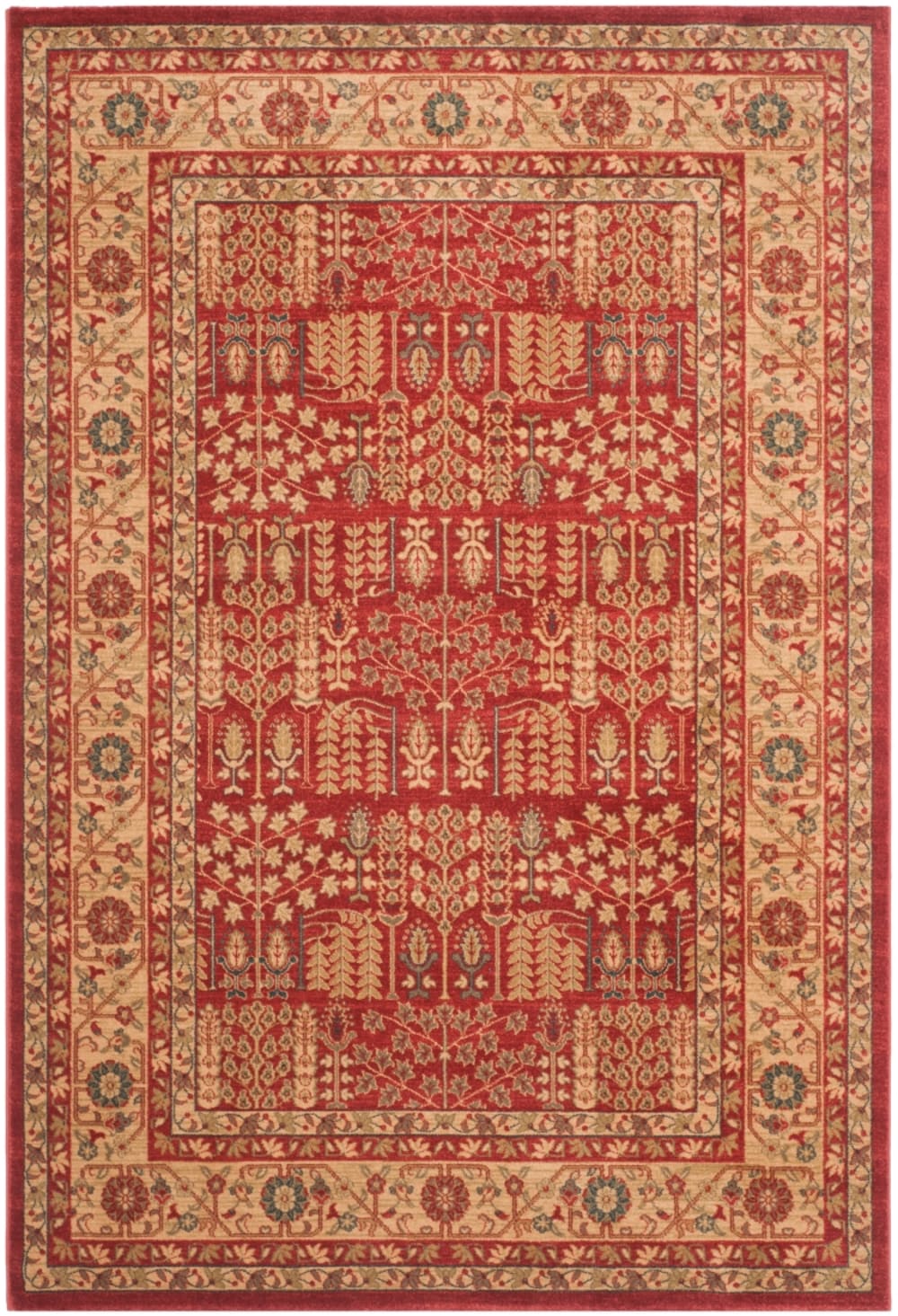 Tapis traditionnel en polypropylène rouge/beige, 155 x 231 cm — vue 3