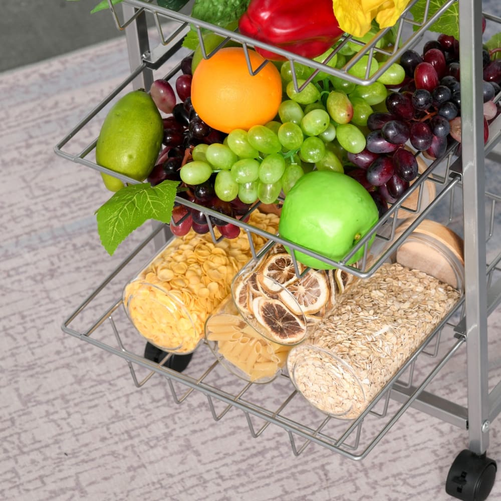 Carro de cocina 36.5x36.5x89 cm plata - Maisons du Monde