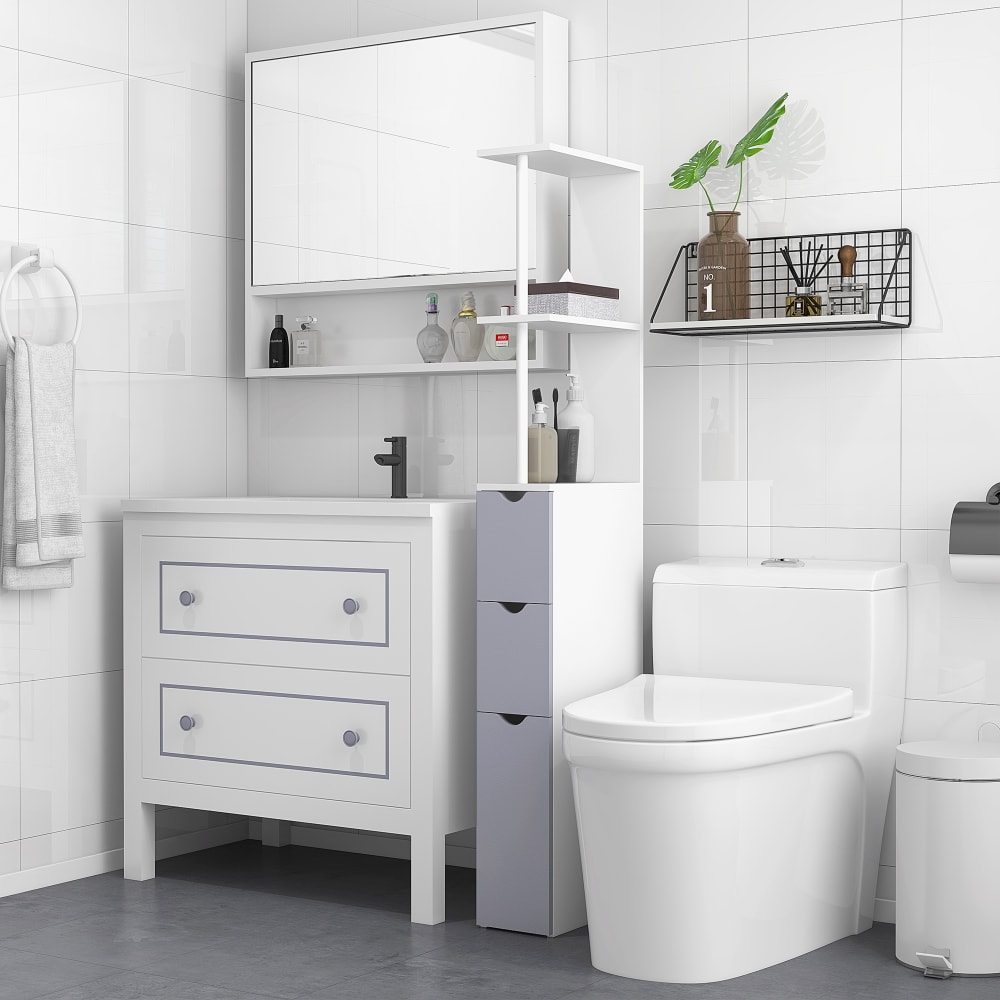Armario alto de baño 15x33x136.8 cm blanco - Maisons du Monde