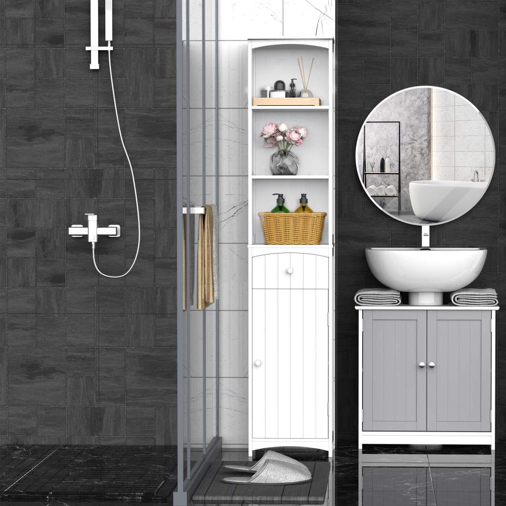 Armario de baño 34x24x170cm blanco - Maisons du Monde