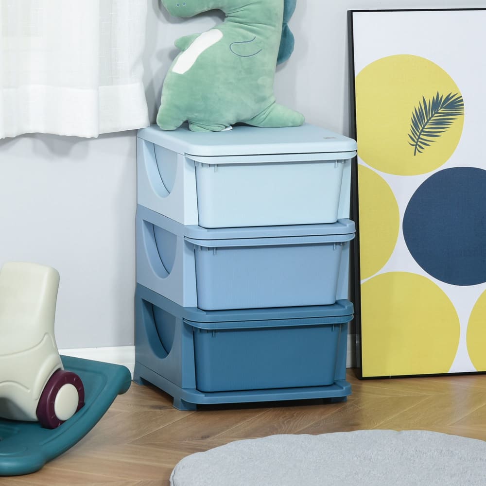 Torre de almacenamiento infantil 37x37x56.5 cm azul - Maisons du Monde