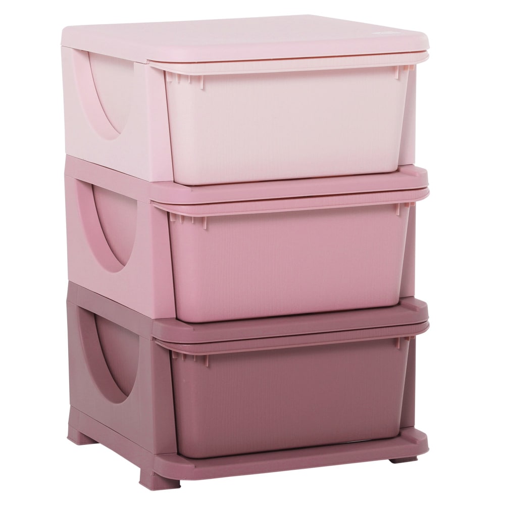 Torre de almacenamiento infantil 37x37x56.5 cm rosa - Maisons du Monde