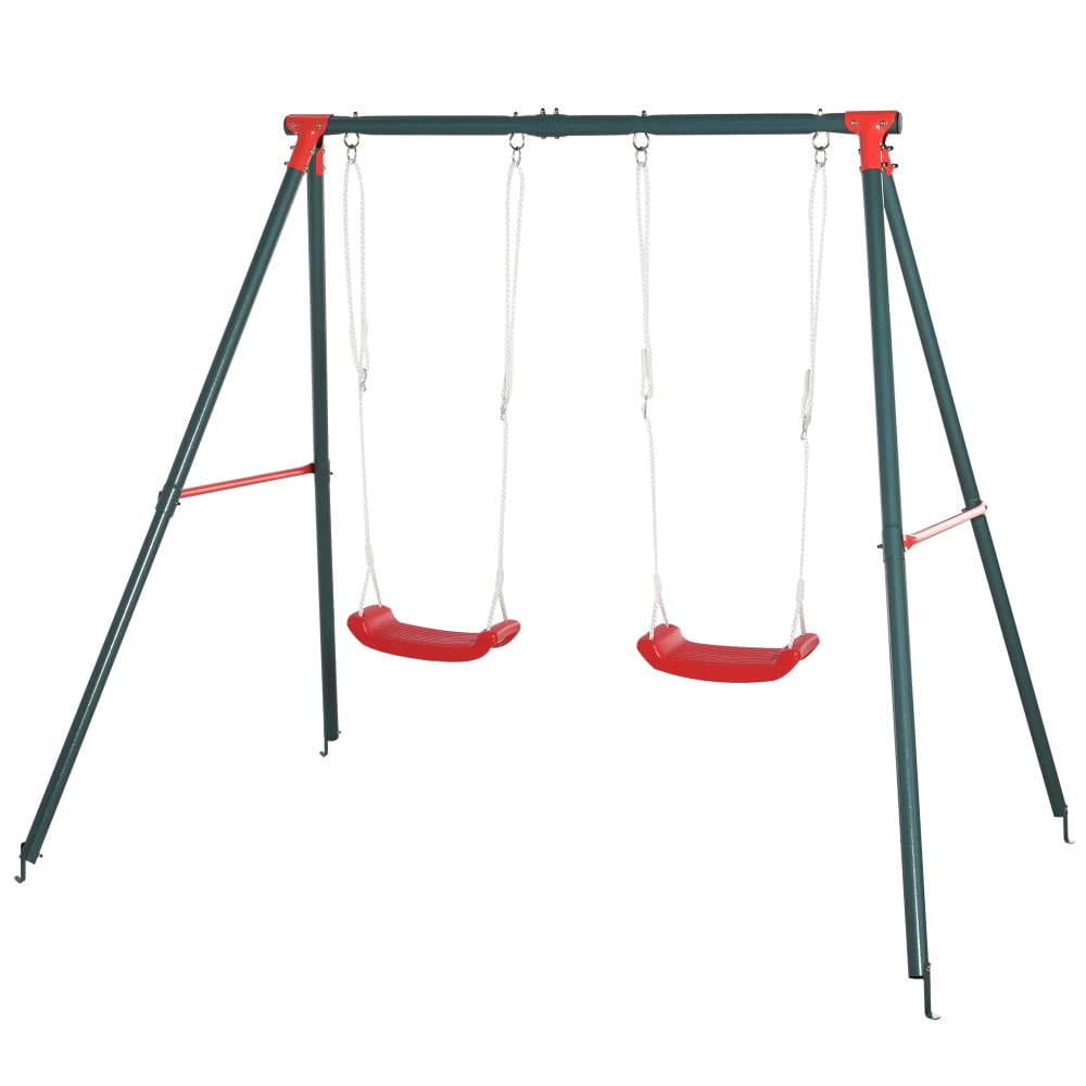 Columpio doble para niños 239x156x180 cm multicolor