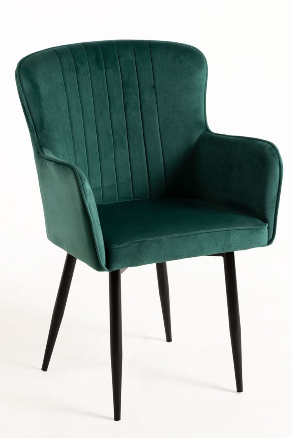 Silla en color verde de estilo boho en terciopelo