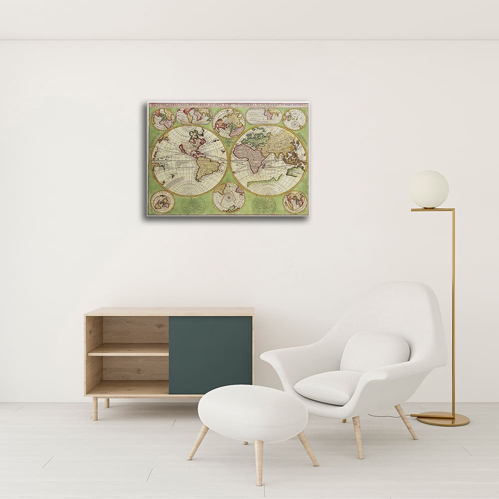 Cuadro lienzo - Mapa antiguo No. 44 - 80x100cm - Maisons du Monde