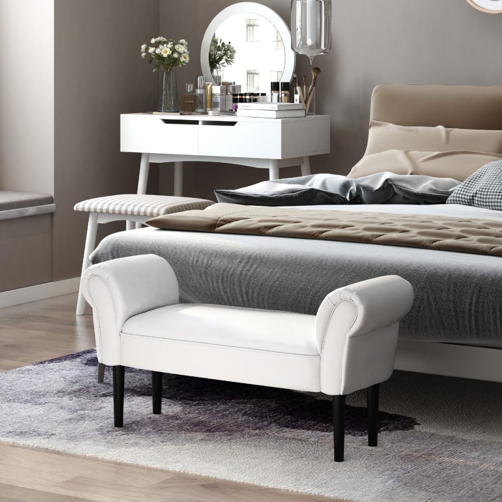 Banco de cama 102x36x51cm blanco - Maisons du Monde