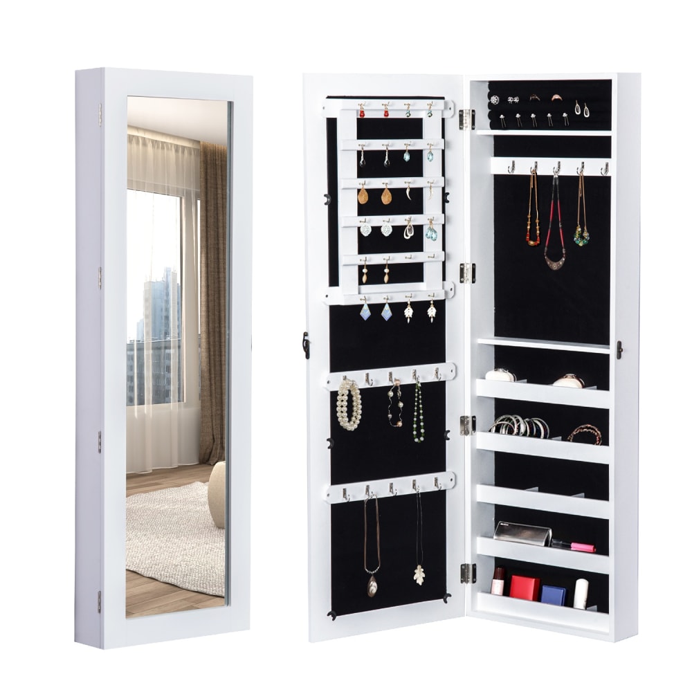 Espejo joyero de pared 37x9.5x112 cm blanco - Maisons du Monde