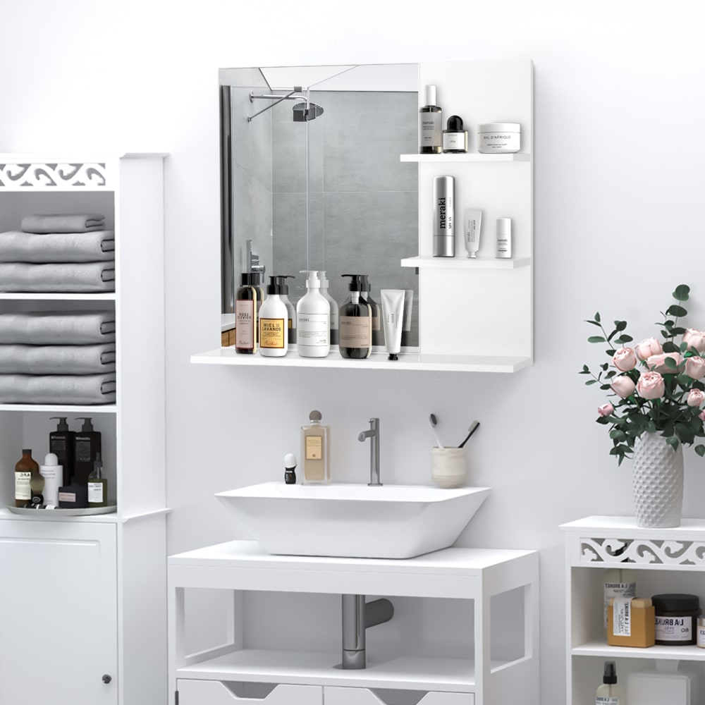 Espejo de pared 60x10x48 cm blanco - Maisons du Monde