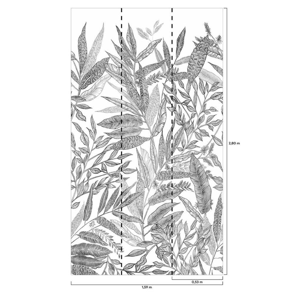 Papier peint décor jungle 159x280 cm — vue 3