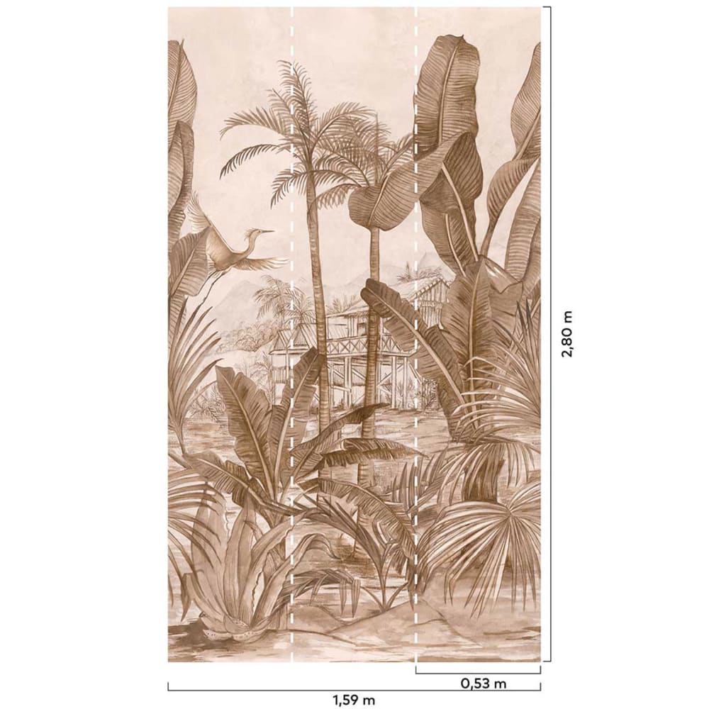 Papier peint déco jungle 159x280 cm — vue 3