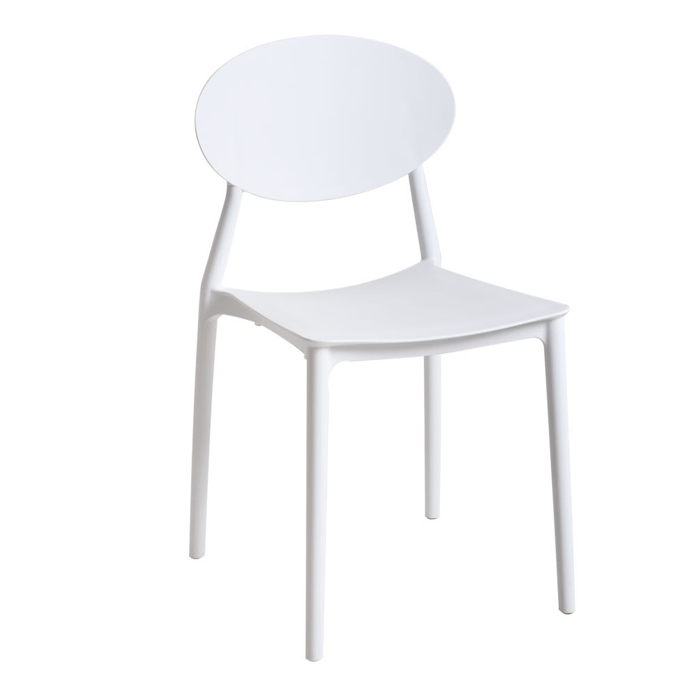 Silla en color blanco de estilo vanguardista en policarbonato