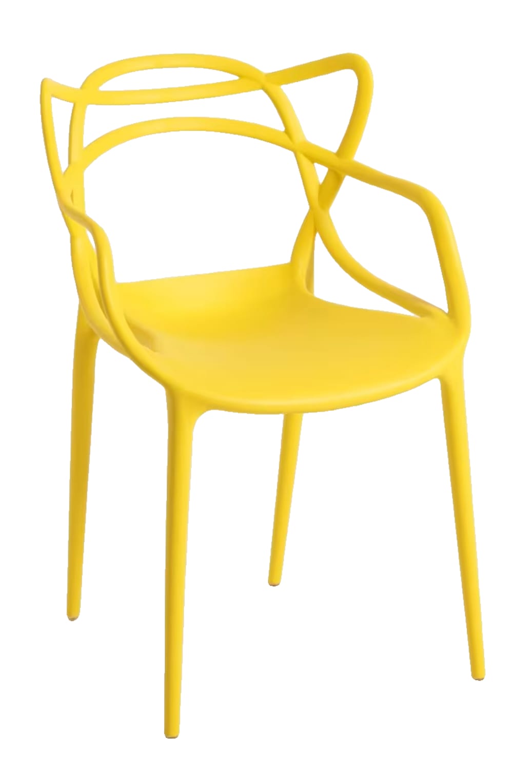 Silla en color amarillo de estilo vanguardista en polipropileno