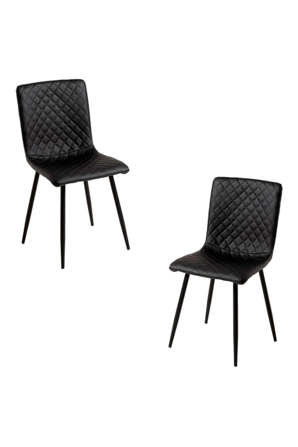 Pack 2 sillas color negro en polipiel - Maisons du Monde