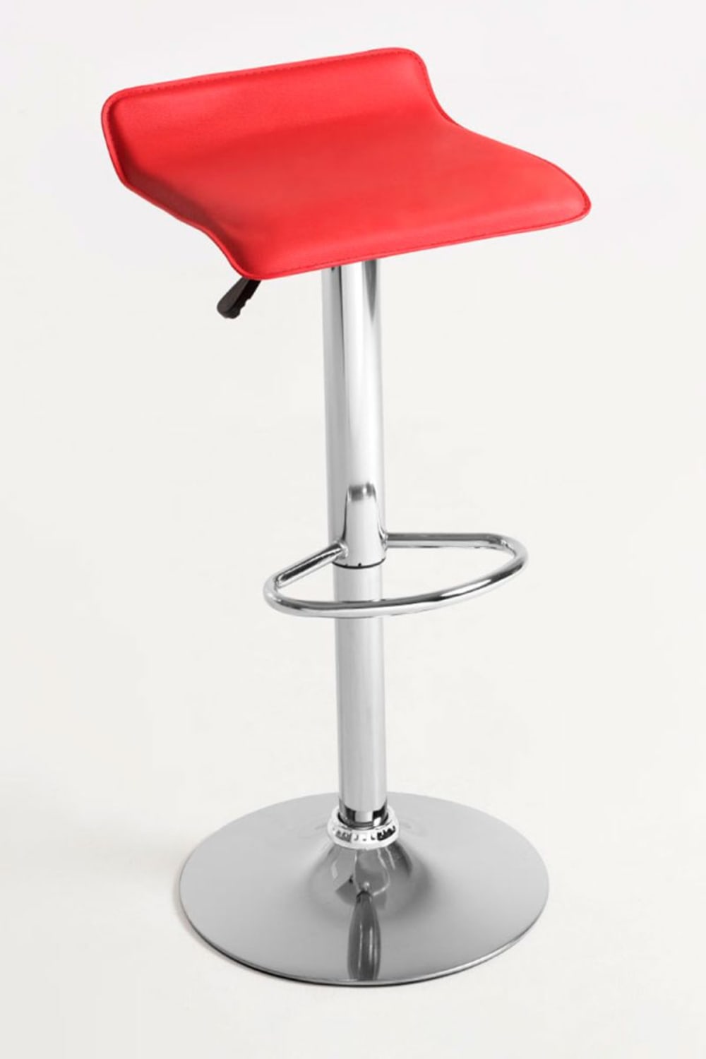 Pack 4 taburetes color rojo en polipiel