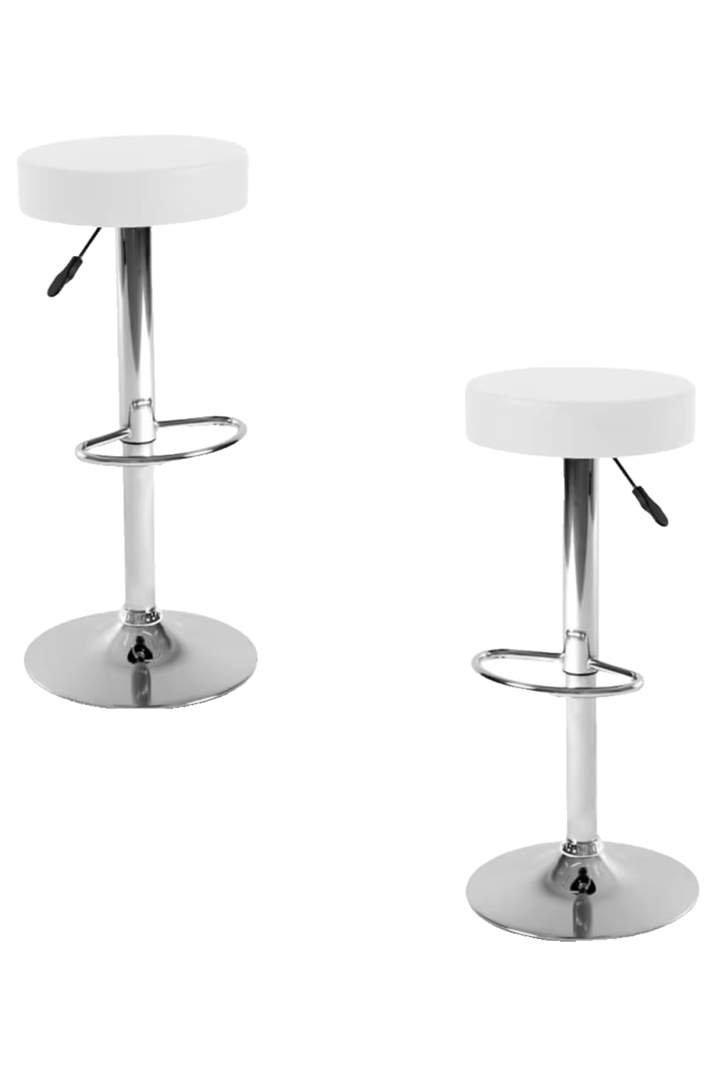 Pack 2 taburetes color blanco en polipiel
