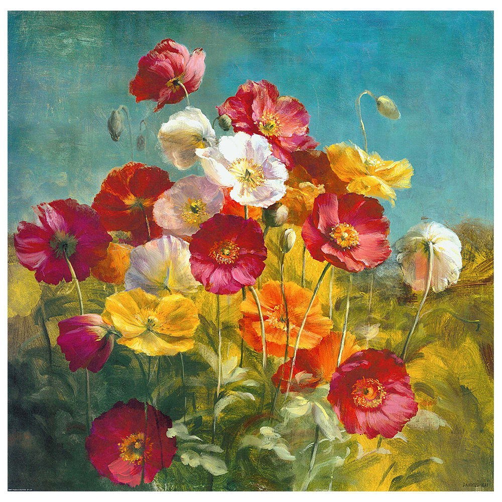Tableau impression sur toile - Fleurs Sauvages 90x90cm
