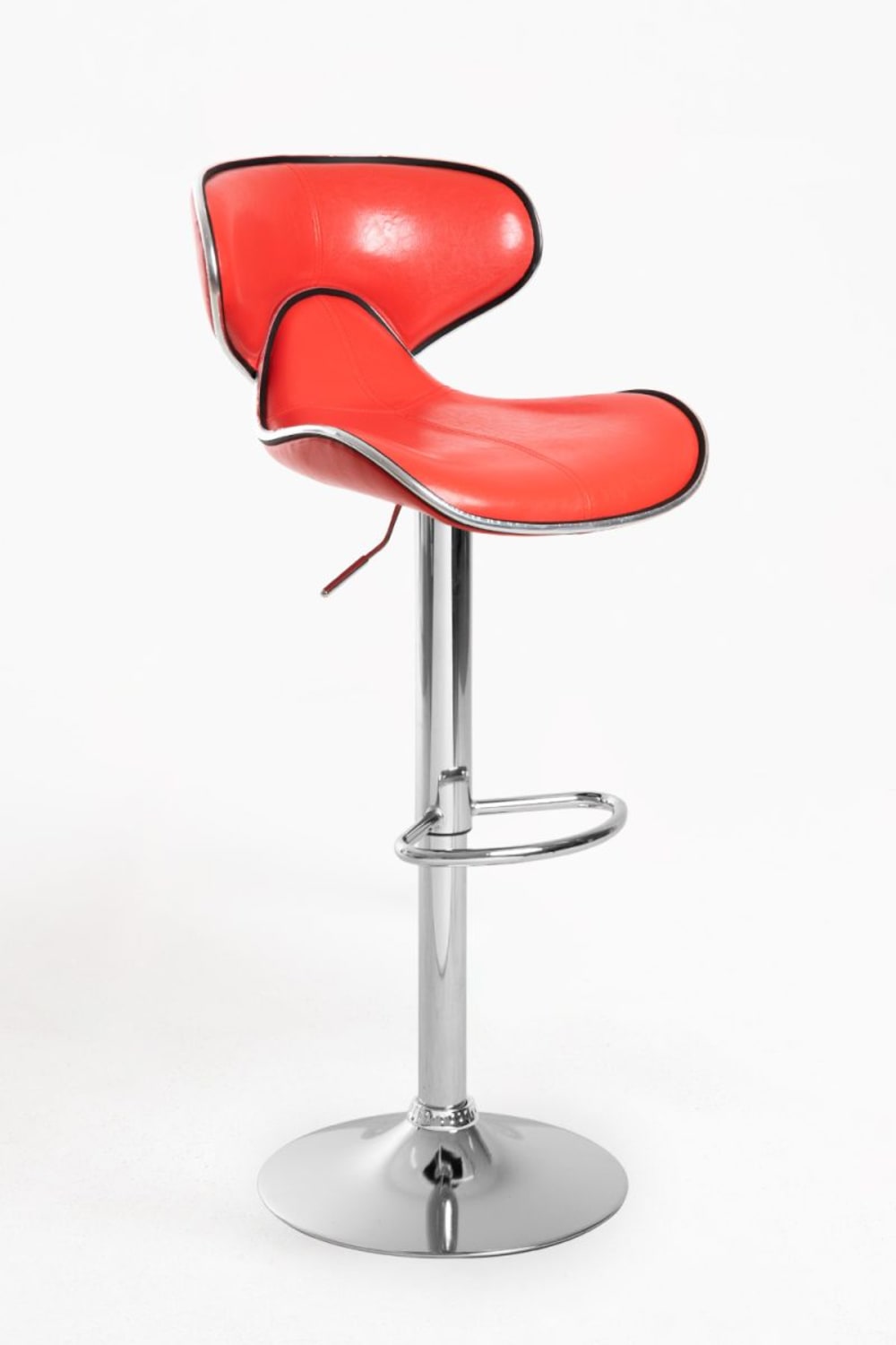 Pack 2 taburetes color rojo en polipiel - Maisons du Monde